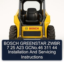 Bosch Greenstar Zwbr 7 25 A23 Gcno.46 311 44 Installation Servicing Service Repair Workshop Manual PDF