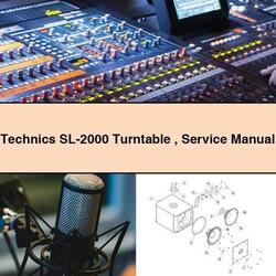 2000 Technics Sl- Turntable Service Repair Workshop Manual PDF