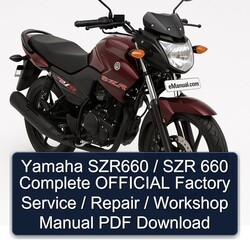 Yamaha SZR Models SZR660 / 660 Official Service Repair Workshop Manual PDF