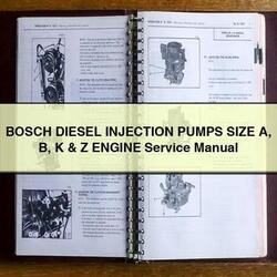 MAN Bosch Diesel Injection Pumps Size B K Z Engine Service Repair Workshop Manual PDF