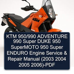 2003-2006 KTM 950 /990 Adventure 990 Super Duke Supermoto Enduro Engine Service Repair Workshop Manual PDF