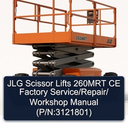 JLG Scissor Lifts 260MRT CE / (p/n:3121801) Service Repair Workshop Manual PDF