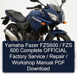 Yamaha Fazer FZS600 / FZS 600 Official Service Repair Workshop Manual PDF