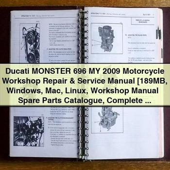 2009 Ducati Monster 696 MY Motorcycle Spare Parts Catalog PDF