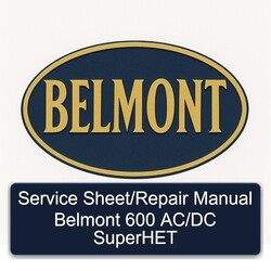 Sheet/ Belmont 600 Ac/dc Superhet Service Repair Workshop Manual PDF