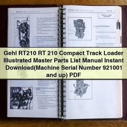 Gehl RT210 Compact Track Loader Illustrated Master Parts Catalog PDF