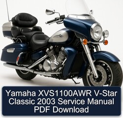 2003 Aprilia Classic Yamaha XVS1100AWR V-STAR Service Repair Workshop Manual PDF