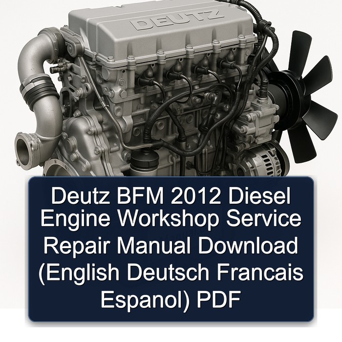 2012 Deutz BFM Diesel Engine (english Deutsch Francais Espanol) Service Repair Workshop Manual PDF
