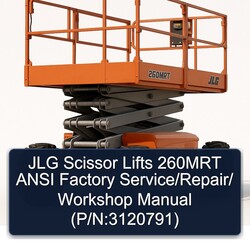JLG Scissor Lifts 260MRT Ansi / (p/n:3120791) Service Repair Workshop Manual PDF