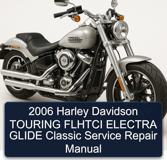 2006 Harley Davidson Touring Flhtci Electra Glide Classic Service Repair Workshop Manual PDF