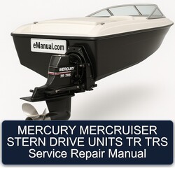 Mercury Mercruiser Stern Drive Units TR TRS Service Repair Workshop Manual PDF