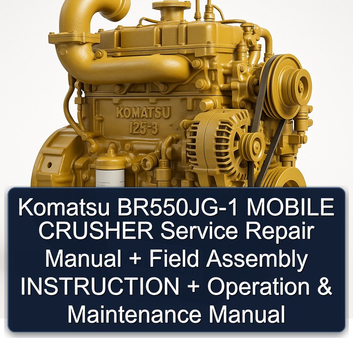 Komatsu 125 3 Br550jg-1 Mobile Crusher Field Assembly Instruction Operation Service Repair Workshop Manual PDF