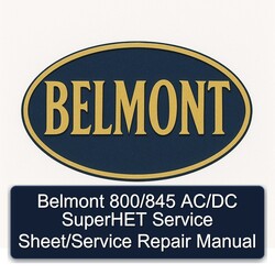 Belmont 800/845 Ac/dc Superhet Sheet/ Service Repair Workshop Manual PDF