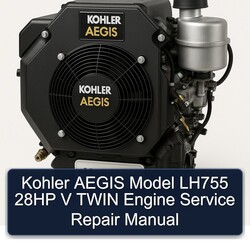 Kohler Aegis Series Model LH755 28HP V Twin Engine Service Repair Workshop Manual PDF