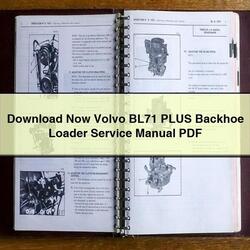 Volvo Now BL71 Plus Backhoe Loader Service Repair Workshop Manual PDF