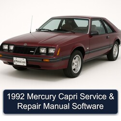 1992 Mercury Capri Software Service Repair Workshop Manual PDF