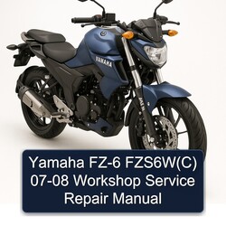 2007-2008 Yamaha FZ Models FZ-6 Fzs6w(c) Service Repair Workshop Manual PDF