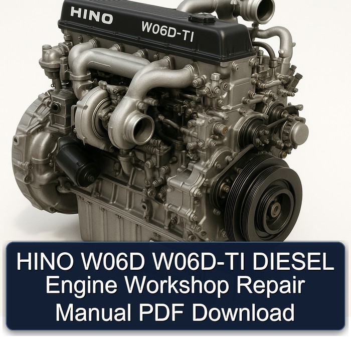 Hino W06D TI Diesel Engine Service Repair Workshop Manual PDF