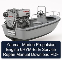 Yanmar Marine Propulsion Engine 6HYM-ETE Service Repair Workshop Manual PDF