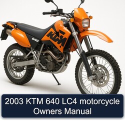 2003 KTM 640 LC4 Motorcycle Owners Owner's Manual PDF