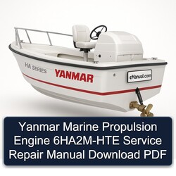 Yanmar Marine Propulsion Engine 6HA2M-HTE Service Repair Workshop Manual PDF