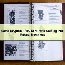 Same Krypton F 100 M N Parts Catalog PDF
