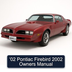 2002 Pontiac Firebird ‘02 Owners Owner's Manual PDF