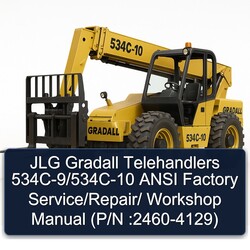 JLG Gradall Telehandlers 534c-9/534c-10 Ansi / (p/n :2460-4129) Service Repair Workshop Manual PDF