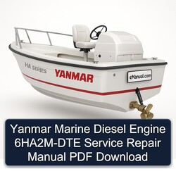 Yanmar Marine Diesel Engine 6HA2M-DTE Service Repair Workshop Manual PDF