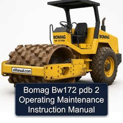 Bomag BW172 Pdb 2 Operating Instruction Service Repair Workshop Manual PDF