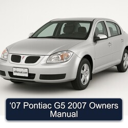 2007 Pontiac G5 ‘07 Owners Owner's Manual PDF