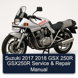 2017-2018 Suzuki Katana Models GSX 250R GSX250R Service Repair Workshop Manual PDF
