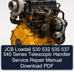 JCB Loadall 530 532 535 537 540 Series Telescopic Handler Service Repair Workshop Manual PDF