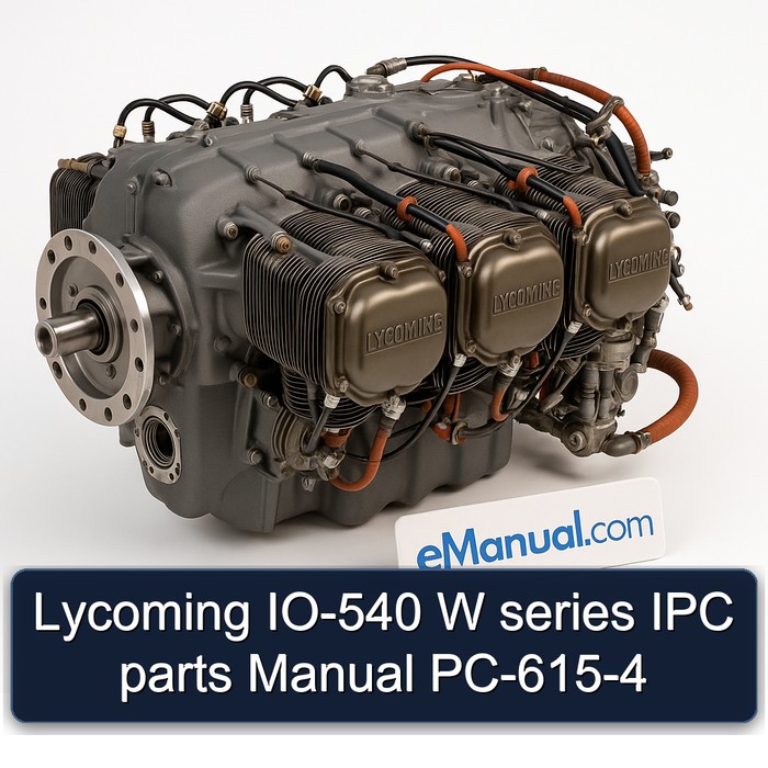 Lycoming O 540 Series IO-540 W IPC Parts Pc-615-4 Catalog PDF