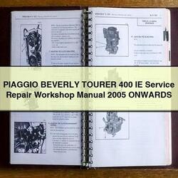 2005 Piaggio Beverly Tourer 400 IE Onwards Service Repair Workshop Manual PDF