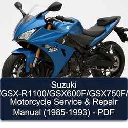 1985-1993 Suzuki GSX Series Gsx-r750/gsx-r1100/gsx600f/gsx750f/gsx1100f Motorcycle ( - ) Service Repair Workshop Manual PDF