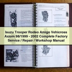 1999-2002 Isuzu Amigo Trooper Rodeo Vehicross Axiom 98/ Service Repair Workshop Manual PDF