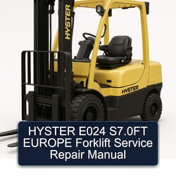 Hyster E024 S7.0ft Europe Forklift Service Repair Workshop Manual PDF