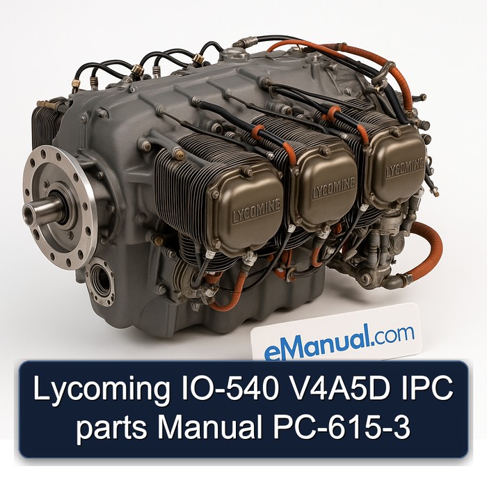 Lycoming O 540 Series IO-540 V4a5d IPC Parts Pc-615-3 Catalog PDF