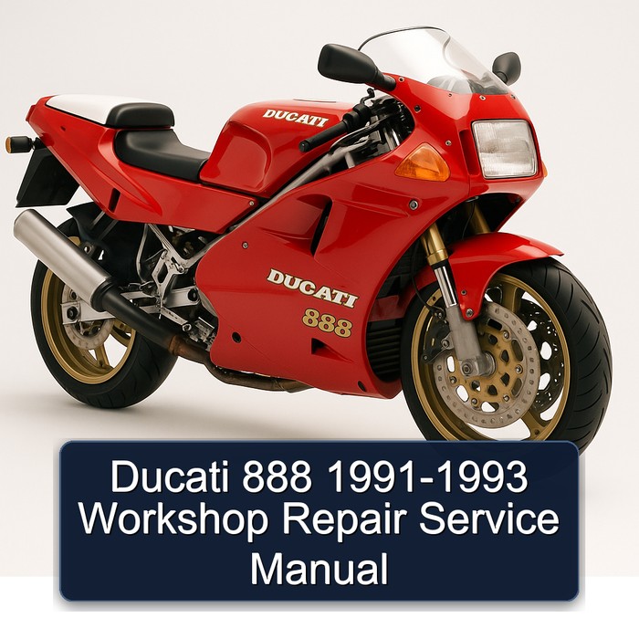 1991-1993 Ducati 888 Service Repair Workshop Manual PDF