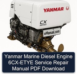 Yanmar Marine Diesel Engine 6CX-ETYE Service Repair Workshop Manual PDF
