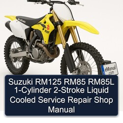 Suzuki RM Series RM125 RM85 RM85L 1-cylinder 2-stroke Liquid Cooled Shop Service Repair Workshop Manual PDF