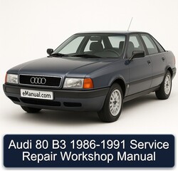 1986-1991 Audi 80 Service Repair Workshop Manual PDF