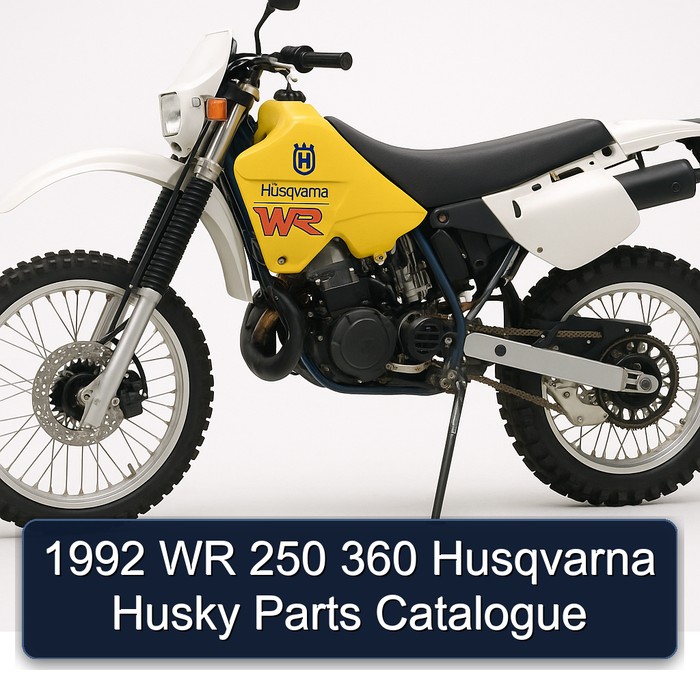 1992 Husqvarna WR Models 250 360 Husky Parts Catalog PDF