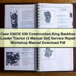 Case 530CK 530 Construction King Backhoe Loader Tractor (3 Set) Service Repair Workshop Manual PDF