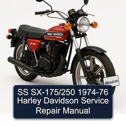 1974-1976 Harley Davidson SX SS -175/250 Service Repair Workshop Manual PDF