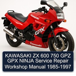 1985-1997 Kawasaki Ninja ZX 600 750 GPZ GPX Service Repair Workshop Manual PDF