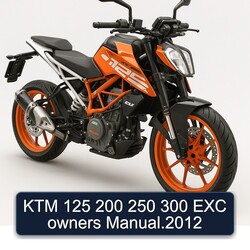 KTM 125 200 250 300 EXC owners Manual.2012 