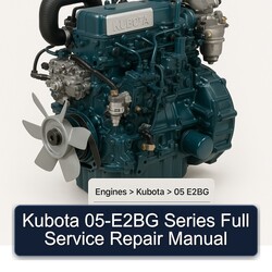 Kubota 05-E2BG Series Service Repair Workshop Manual PDF