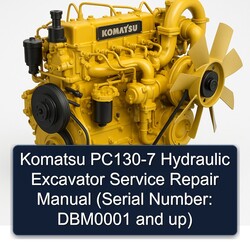 Komatsu PC130-7 Hydraulic Excavator (serial Number: DBM0001 Up) Service Repair Workshop Manual PDF